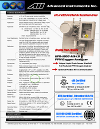 Thumbnail of document Manual - GPR-1800 Oxygen Analyzer